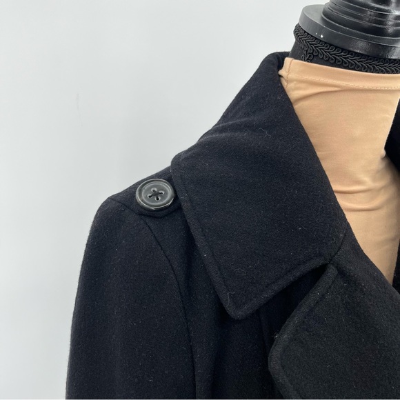 Black Wool Blend Short Coat M Timeless Tailored Winter capsule quiet luxury - Picture 11 of 15